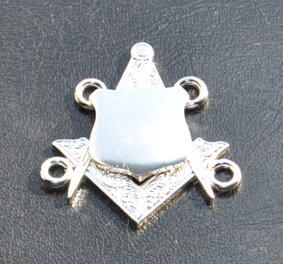 Craft Chain Metalwork - Square & Compasses - silver plated - Click Image to Close